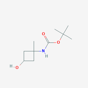 molecular formula C10H19NO3 B2769752 tert-butyl N-(3-hydroxy-1-methylcyclobutyl)carbamate CAS No. 2383001-98-5