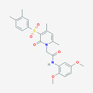 N-(2,5-dimethoxyphenyl)-2-(3-((3,4-dimethylphenyl)sulfonyl)-4,6-dimethyl-2-oxopyridin-1(2H)-yl)acetamide