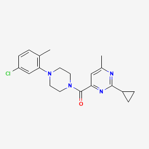 [4-(5-Chloro-2-methylphenyl)piperazin-1-yl]-(2-cyclopropyl-6-methylpyrimidin-4-yl)methanone