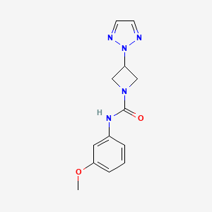 molecular formula C13H15N5O2 B2769757 N-(3-methoxyphenyl)-3-(2H-1,2,3-triazol-2-yl)azetidine-1-carboxamide CAS No. 2320664-99-9