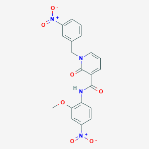 molecular formula C20H16N4O7 B2769772 N-(2-methoxy-4-nitrophenyl)-1-(3-nitrobenzyl)-2-oxo-1,2-dihydropyridine-3-carboxamide CAS No. 941953-31-7