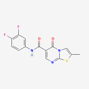molecular formula C14H9F2N3O2S B2769784 N-(3,4-difluorophenyl)-2-methyl-5-oxo-5H-[1,3]thiazolo[3,2-a]pyrimidine-6-carboxamide CAS No. 896339-93-8
