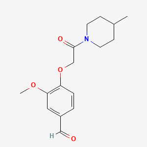 3-Methoxy-4-[2-(4-methyl-piperidin-1-yl)-2-oxo-ethoxy]-benzaldehyde