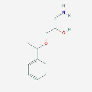 molecular formula C11H17NO2 B2769807 1-Amino-3-(1-phenylethoxy)propan-2-ol CAS No. 1016516-14-5