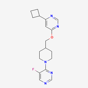 4-(4-(((6-Cyclobutylpyrimidin-4-yl)oxy)methyl)piperidin-1-yl)-5-fluoropyrimidine