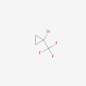 molecular formula C4H4BrF3 B2769837 1-Bromo-1-(trifluoromethyl)cyclopropane CAS No. 2490412-97-8