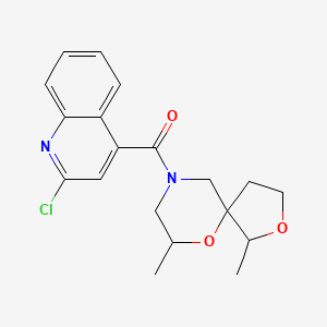 9-(2-Chloroquinoline-4-carbonyl)-1,7-dimethyl-2,6-dioxa-9-azaspiro[4.5]decane