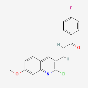(E)-3-(2-chloro-7-methoxyquinolin-3-yl)-1-(4-fluorophenyl)prop-2-en-1-one