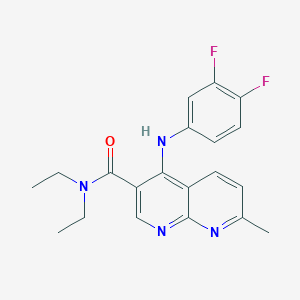 4-((3,4-difluorophenyl)amino)-N,N-diethyl-7-methyl-1,8-naphthyridine-3-carboxamide