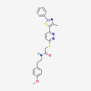 N-(4-methoxyphenethyl)-2-((6-(4-methyl-2-phenylthiazol-5-yl)pyridazin-3-yl)thio)acetamide