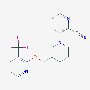 3-[3-[[3-(Trifluoromethyl)pyridin-2-yl]oxymethyl]piperidin-1-yl]pyridine-2-carbonitrile