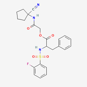 [(1-Cyanocyclopentyl)carbamoyl]methyl 2-(2-fluorobenzenesulfonamido)-3-phenylpropanoate