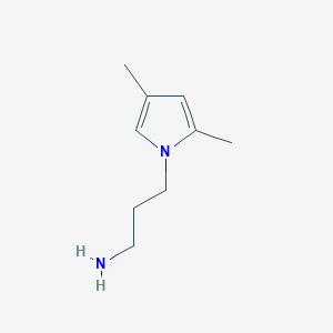 molecular formula C9H16N2 B2769878 3-(2,4-dimethyl-1H-pyrrol-1-yl)propan-1-amine CAS No. 23461-22-5