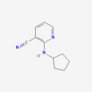 molecular formula C11H13N3 B2769916 2-(Cyclopentylamino)nicotinonitrile CAS No. 945347-52-4