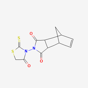 B2769923 4-(4-Oxo-2-sulfanylidene-1,3-thiazolidin-3-yl)-4-azatricyclo[5.2.1.0^{2,6}]dec-8-ene-3,5-dione CAS No. 301298-66-8