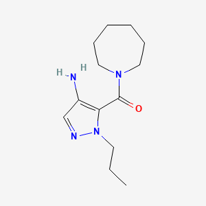 molecular formula C13H22N4O B2769928 5-(azepane-1-carbonyl)-1-propyl-1H-pyrazol-4-amine CAS No. 2101199-09-9