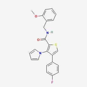 4-(4-fluorophenyl)-N-(2-methoxybenzyl)-3-(1H-pyrrol-1-yl)thiophene-2-carboxamide