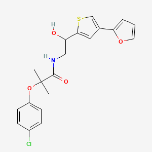 2-(4-chlorophenoxy)-N-{2-[4-(furan-2-yl)thiophen-2-yl]-2-hydroxyethyl}-2-methylpropanamide