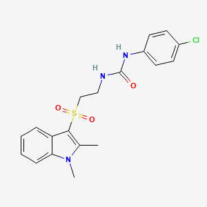 1-(4-chlorophenyl)-3-(2-((1,2-dimethyl-1H-indol-3-yl)sulfonyl)ethyl)urea
