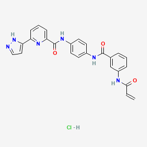 molecular formula C25H21ClN6O3 B2769963 JH-X-119-01 hydrochloride 