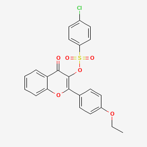 2-(4-Ethoxyphenyl)-4-oxochromen-3-yl 4-chlorobenzenesulfonate