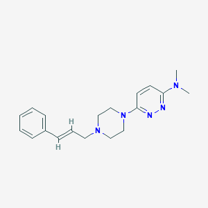molecular formula C19H25N5 B2769971 N,N-dimethyl-6-{4-[(2E)-3-phenylprop-2-en-1-yl]piperazin-1-yl}pyridazin-3-amine CAS No. 2415641-87-9