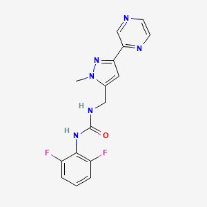 1-(2,6-difluorophenyl)-3-((1-methyl-3-(pyrazin-2-yl)-1H-pyrazol-5-yl)methyl)urea