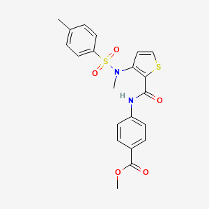 Methyl 4-{[(3-{methyl[(4-methylphenyl)sulfonyl]amino}thiophen-2-yl)carbonyl]amino}benzoate