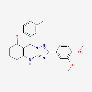 2-(3,4-dimethoxyphenyl)-9-(m-tolyl)-5,6,7,9-tetrahydro-[1,2,4]triazolo[5,1-b]quinazolin-8(4H)-one