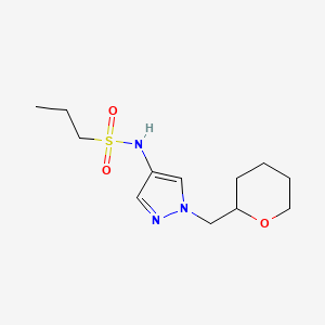 N-(1-((tetrahydro-2H-pyran-2-yl)methyl)-1H-pyrazol-4-yl)propane-1-sulfonamide