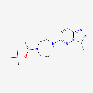 molecular formula C16H24N6O2 B2769994 Tert-butyl 4-{3-methyl-[1,2,4]triazolo[4,3-b]pyridazin-6-yl}-1,4-diazepane-1-carboxylate CAS No. 2379995-17-0