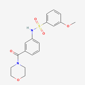 3-methoxy-N-[3-(4-morpholinylcarbonyl)phenyl]benzenesulfonamide