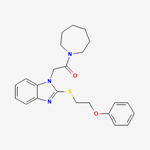 1-(azepan-1-yl)-2-(2-((2-phenoxyethyl)thio)-1H-benzo[d]imidazol-1-yl)ethanone