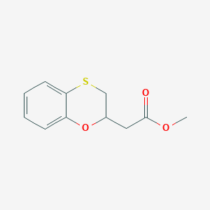 molecular formula C11H12O3S B027700 Methyl (2,3-dihydro-1,4-benzoxathiin-2-yl)acetate CAS No. 111042-30-9