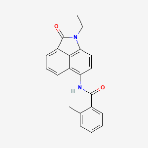 molecular formula C21H18N2O2 B2770000 N-(1-ethyl-2-oxo-1,2-dihydrobenzo[cd]indol-6-yl)-2-methylbenzamide CAS No. 307509-44-0