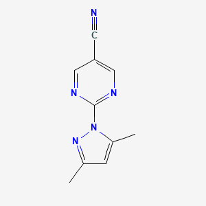 2-(3,5-dimethyl-1H-pyrazol-1-yl)-5-pyrimidinecarbonitrile