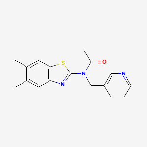 molecular formula C17H17N3OS B2770005 N-(5,6-dimethylbenzo[d]thiazol-2-yl)-N-(pyridin-3-ylmethyl)acetamide CAS No. 886945-15-9