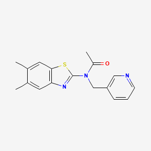 N-(5,6-dimethylbenzo[d]thiazol-2-yl)-N-(pyridin-3-ylmethyl)acetamide