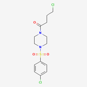 4-Chloro-1-[4-(4-chlorophenyl)sulfonylpiperazin-1-yl]butan-1-one