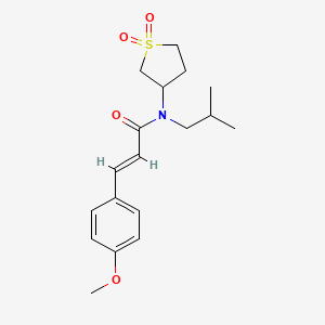 (E)-N-(1,1-dioxidotetrahydrothiophen-3-yl)-N-isobutyl-3-(4-methoxyphenyl)acrylamide