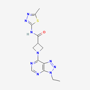 1-(3-ethyl-3H-[1,2,3]triazolo[4,5-d]pyrimidin-7-yl)-N-(5-methyl-1,3,4-thiadiazol-2-yl)azetidine-3-carboxamide