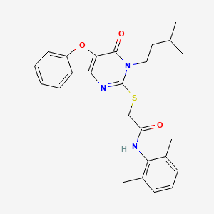 N-(2,6-dimethylphenyl)-2-{[3-(3-methylbutyl)-4-oxo-3,4-dihydro[1]benzofuro[3,2-d]pyrimidin-2-yl]sulfanyl}acetamide