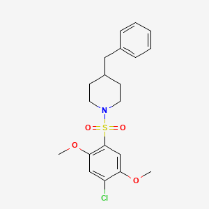 4-Benzyl-1-(4-chloro-2,5-dimethoxybenzenesulfonyl)piperidine