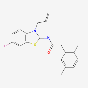 (Z)-N-(3-allyl-6-fluorobenzo[d]thiazol-2(3H)-ylidene)-2-(2,5-dimethylphenyl)acetamide
