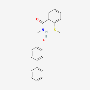 N-(2-([1,1'-biphenyl]-4-yl)-2-hydroxypropyl)-2-(methylthio)benzamide