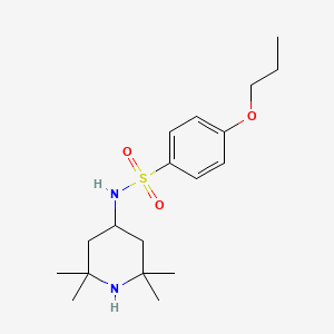molecular formula C18H30N2O3S B2770025 4-propoxy-N-(2,2,6,6-tetramethylpiperidin-4-yl)benzenesulfonamide CAS No. 898638-80-7