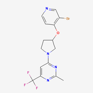 4-[3-(3-Bromopyridin-4-yl)oxypyrrolidin-1-yl]-2-methyl-6-(trifluoromethyl)pyrimidine