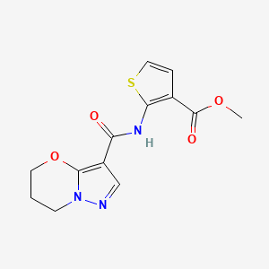 methyl 2-(6,7-dihydro-5H-pyrazolo[5,1-b][1,3]oxazine-3-carboxamido)thiophene-3-carboxylate