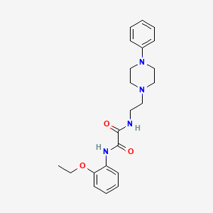 molecular formula C22H28N4O3 B2770060 N'-(2-ethoxyphenyl)-N-[2-(4-phenylpiperazin-1-yl)ethyl]ethanediamide CAS No. 1049469-77-3