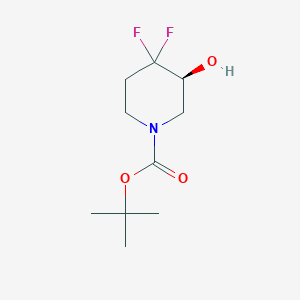 molecular formula C10H17F2NO3 B2770063 tert-butyl (3S)-4,4-difluoro-3-hydroxypiperidine-1-carboxylate CAS No. 1620656-08-7
